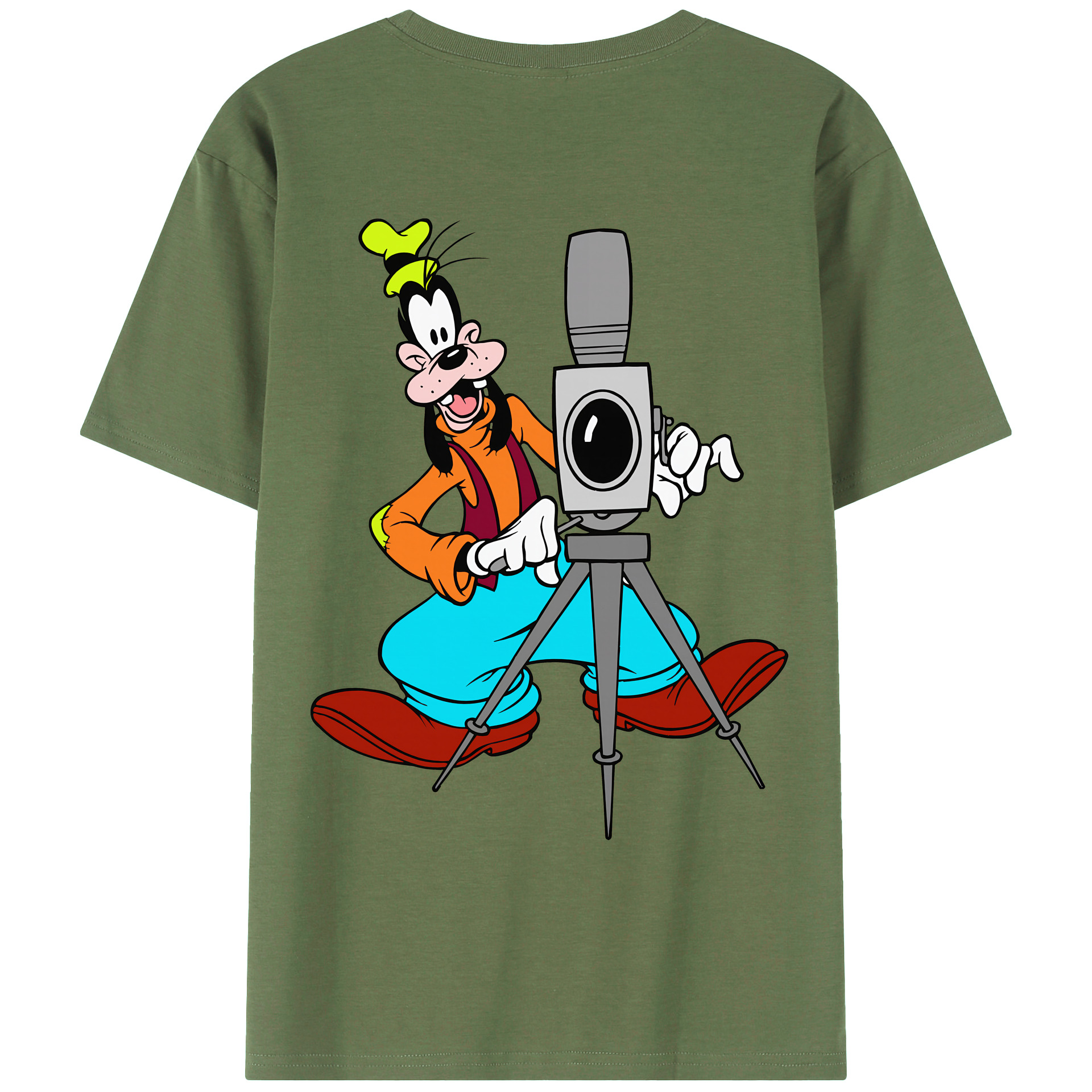 （画像用） ミッキーマウス Mickey Mouse 綿100％ メンズ半袖Tシャツ（バックプリント） 通気性